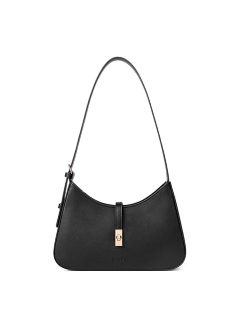 Crescent Shoulder Bag Vegan Leather Crossbody Purse with 2 Removable Straps